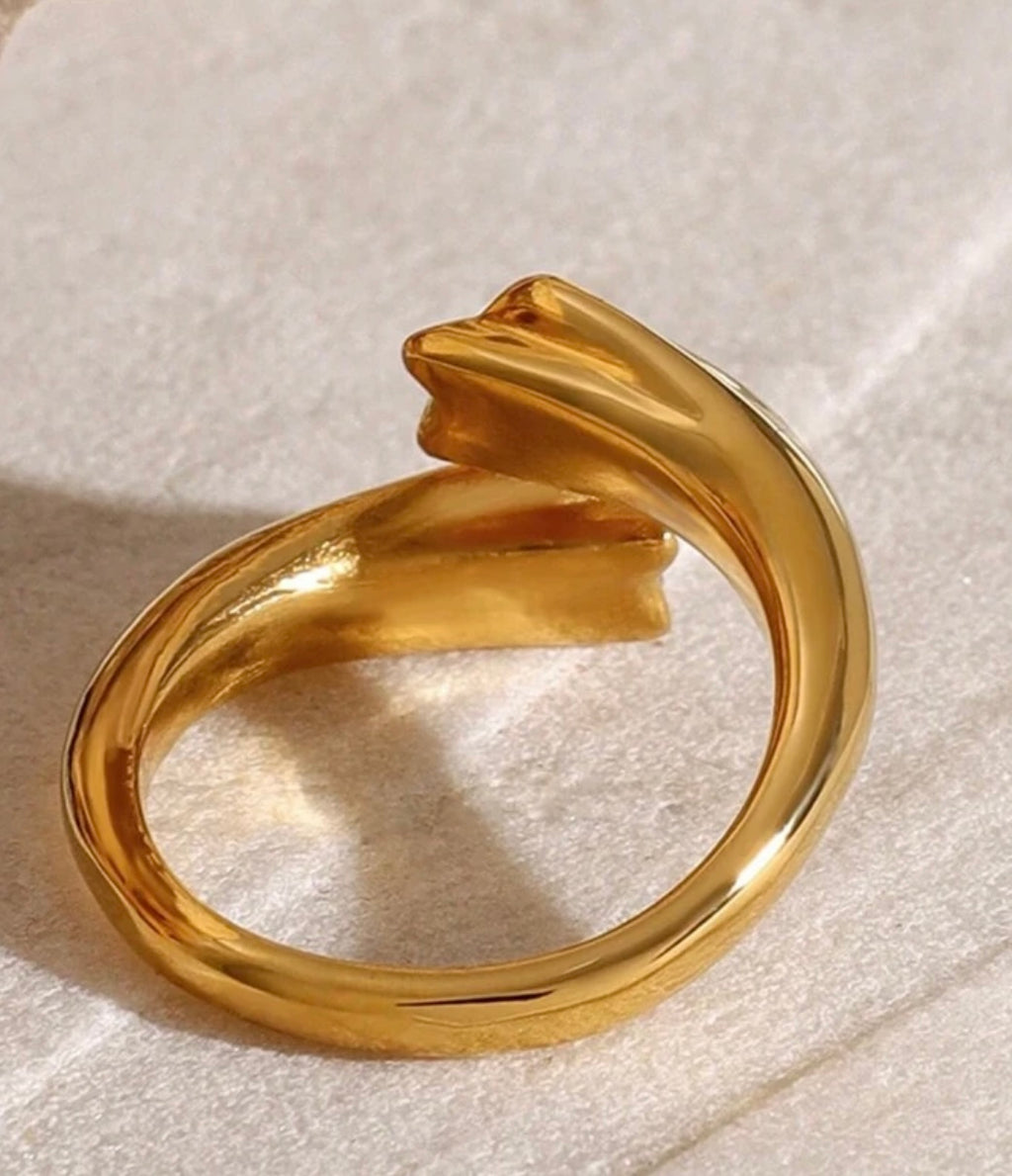 Shooting Star Ring 18k Gold Plated